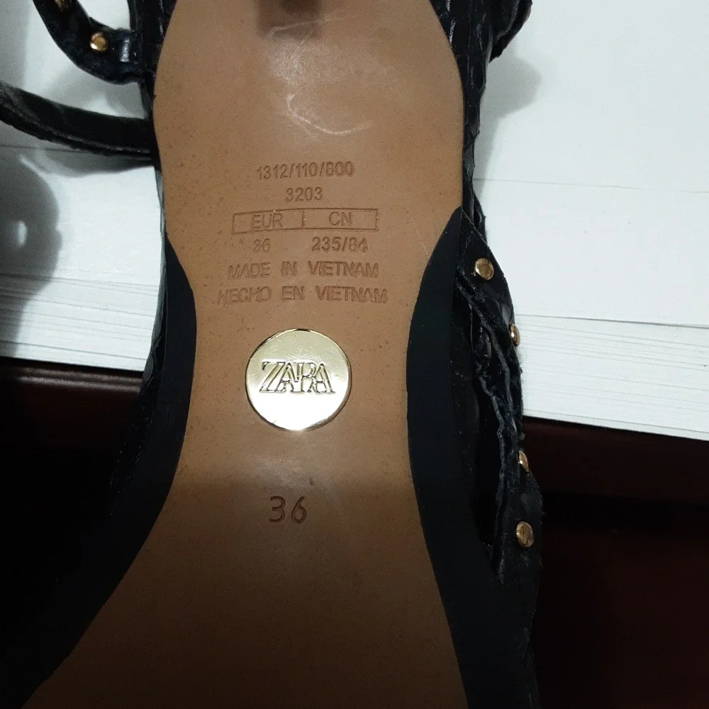ZARA Studded Kitten 1.5" Slingback Heel Women:36‎ - Picture 6 of 8